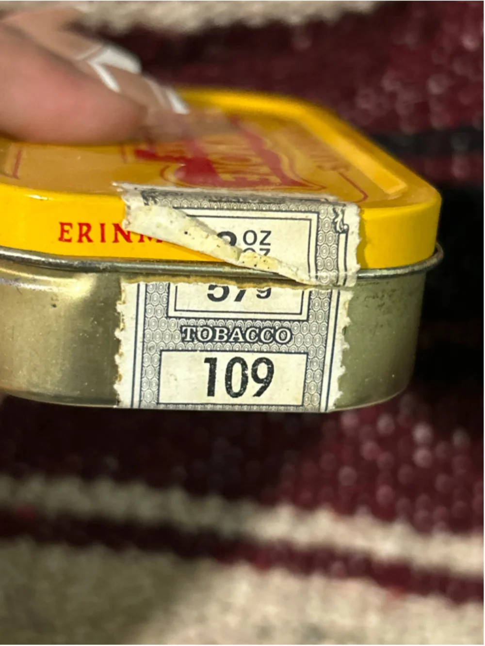 Murray's Erinmore Flake Pipe Tobacco Tin One Size Yellow Red